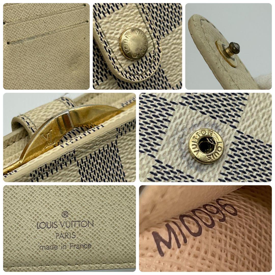 ルイ ヴィトン ポルトフォイユ ヴィエノワ ダミエ アズール がま口 二つ折財布