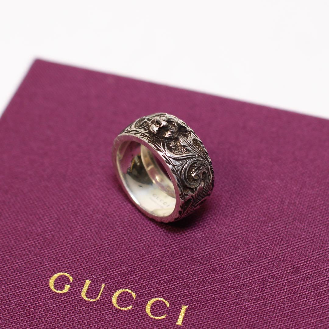 新品未使用 GUCCI キャットヘッド 定番シルバーリング 12号 指輪
