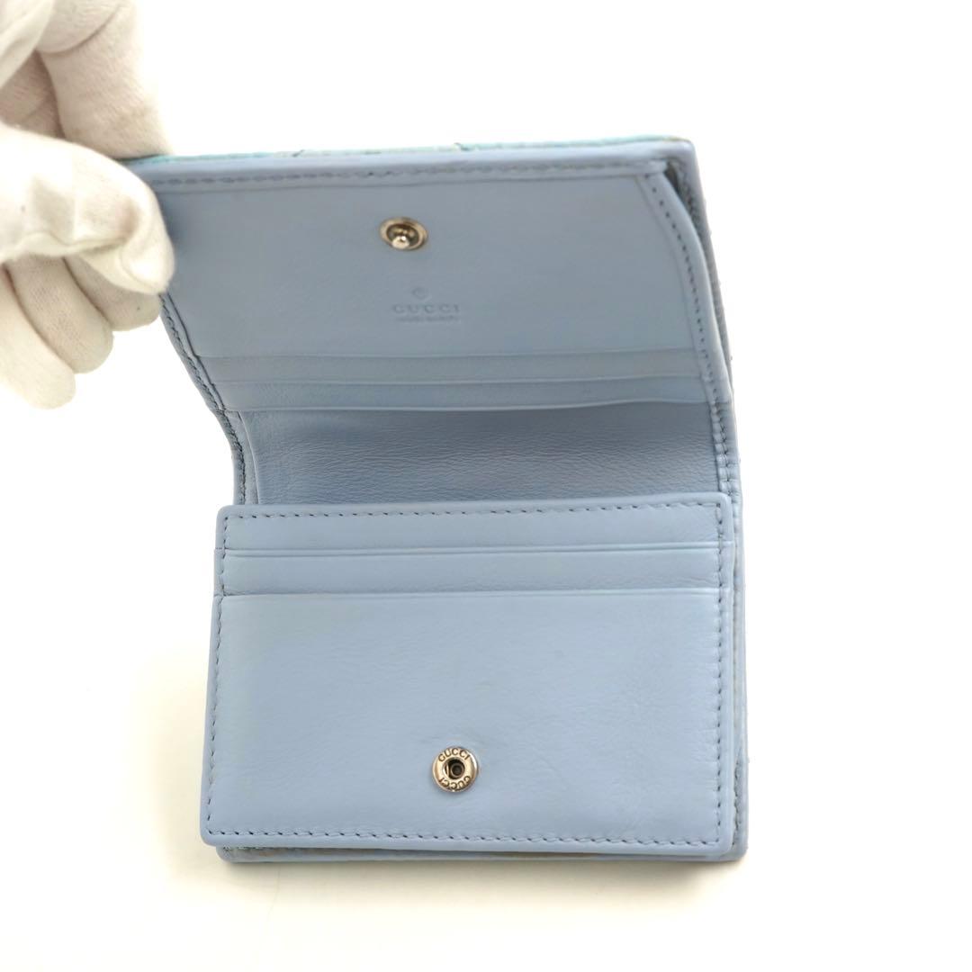 ✨未使用展示品✨ GUCCI ミニ財布 マーモント GGロゴ パイソン 二