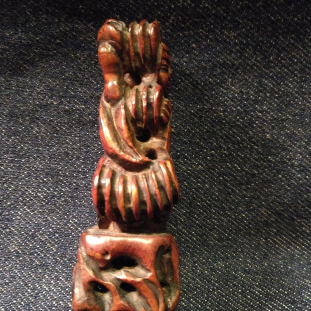 古い　根付　さげもの　骨董　木製　着物