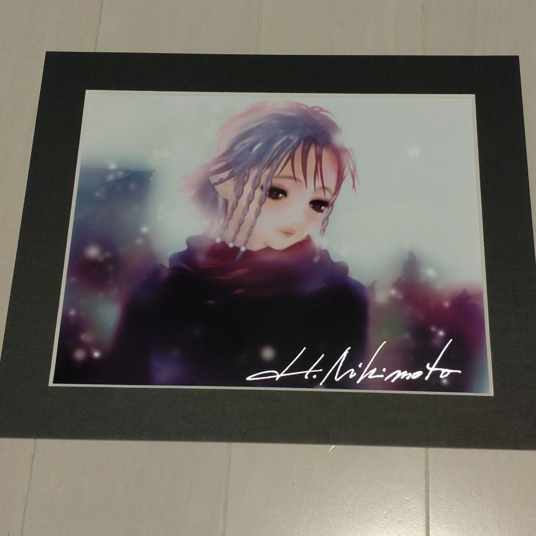 美樹本晴彦直筆サイン入り】「原画生写真」額付き※マクロス、ミンメイ