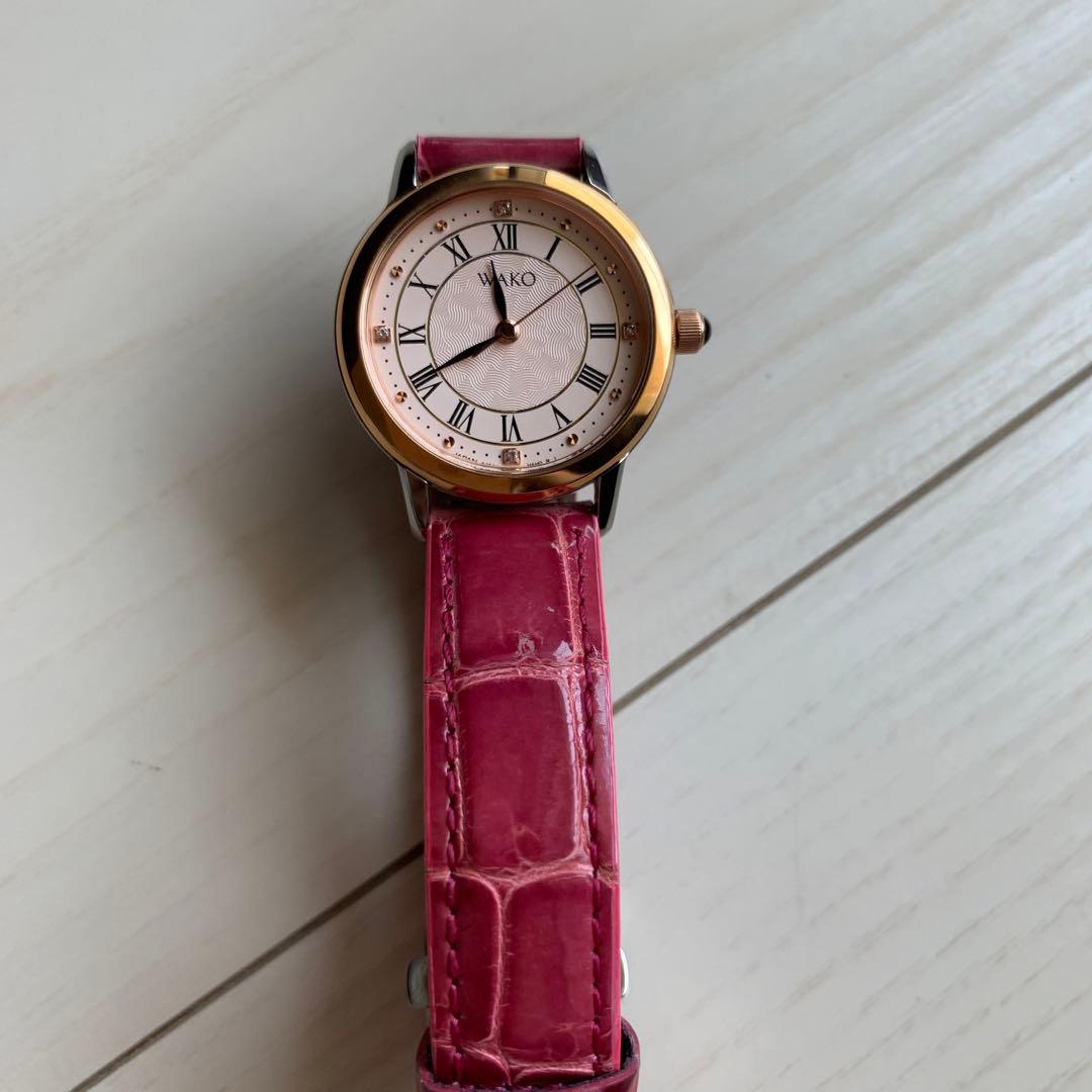 電池交換済】銀座WAKOレディース腕時計ウォッチ和光ウオッチワコウ