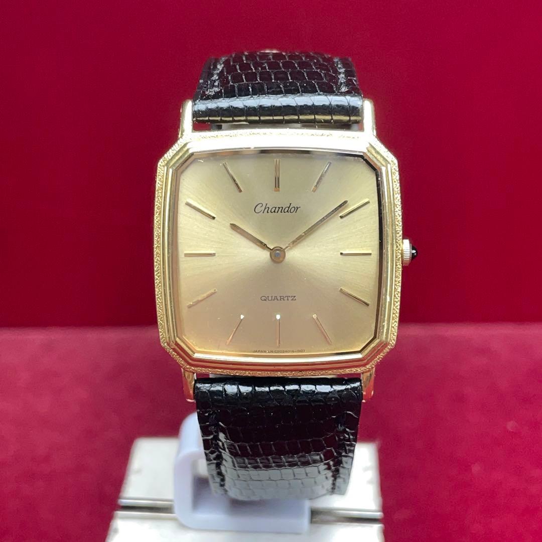 高級 ORIENT Chandor クォーツ 電池交換済 1980年代製 日本製