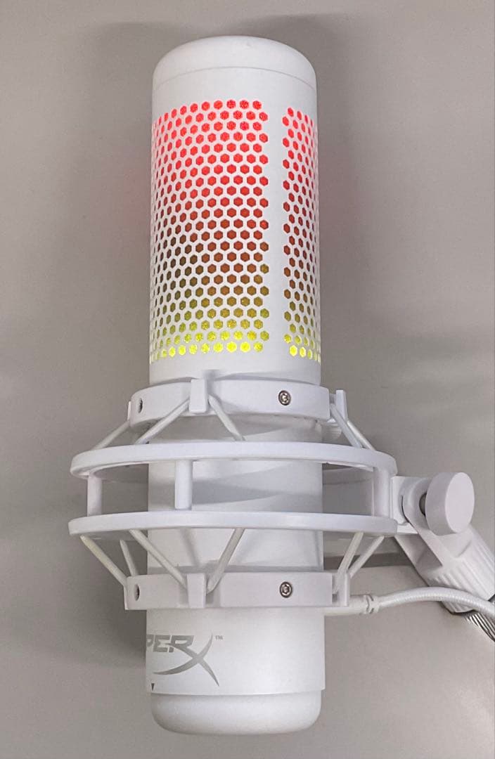 ★HyperX QuadCast S スタンドアロンマイク ホワイト 白