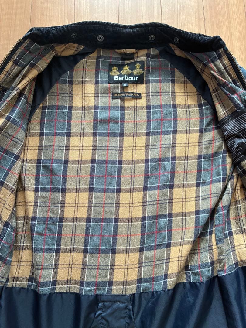 Barbour バブアー　SL BURGHLEY オイルドコート　36 ネイビー