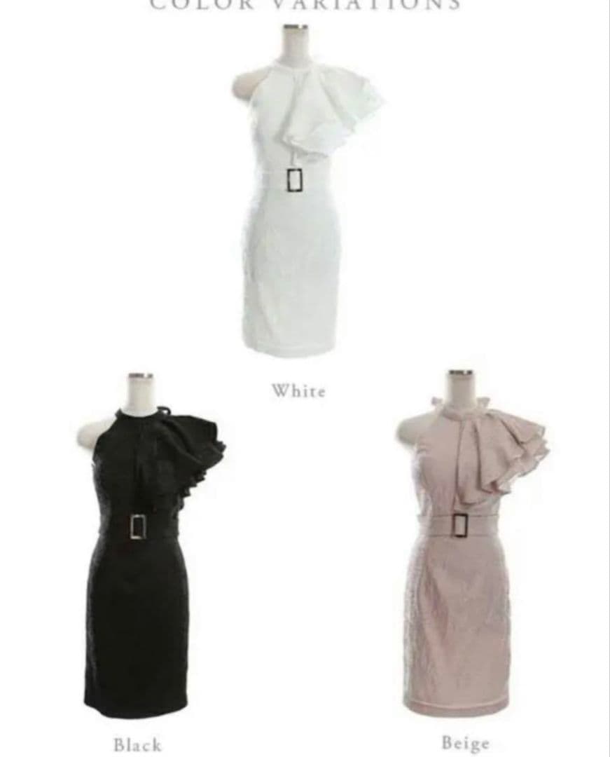 ローブドフルール♡肩フリルアシメントリードレス