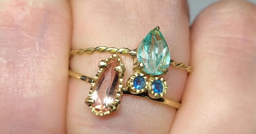 ミラノ様専用日本の職人の腕が光る逸品です!☆天然パライバトルマリン