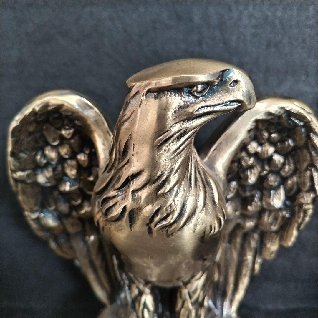 鷲の彫刻 シルバー 金属製 アメリカ 雑貨 アンティーク 1912年製
