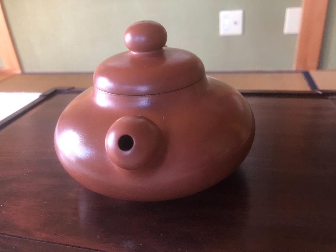 孟臣款紫砂壺】 中國宜興紫砂唐物煎茶道具茶器朱泥急須