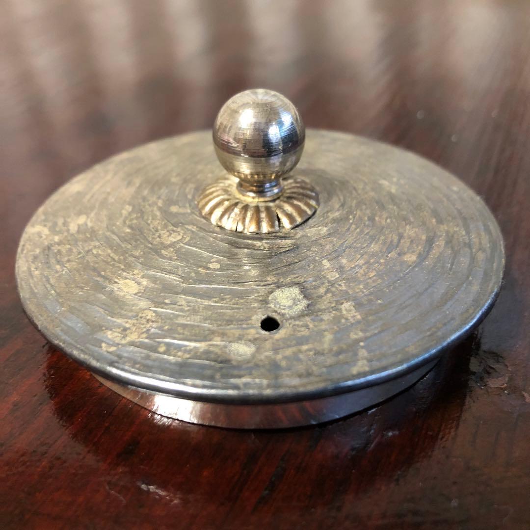 茶道具　銀瓶　銀仕上げ　丸型　750cc 専用紙箱入り　アンティーク