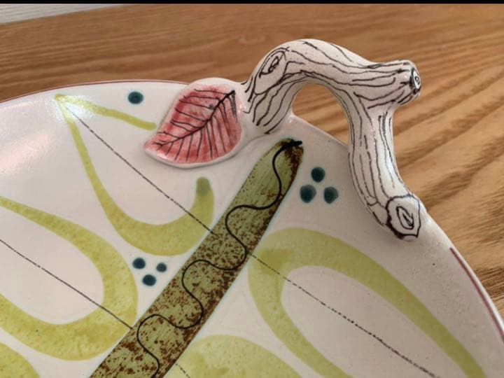 Gustavsbergグスタフスベリ リンドベリ＊ファイアンス＊リーフ皿