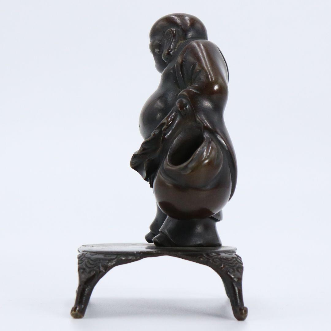 中国 唐銅 布袋像 置物 V90 SS1