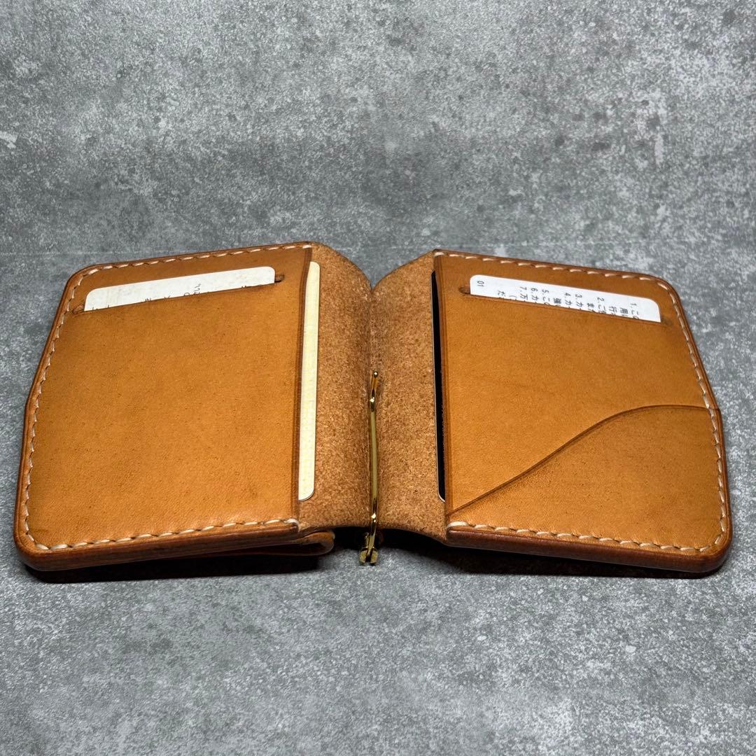 ハンドメイド エルバマット マネークリップ