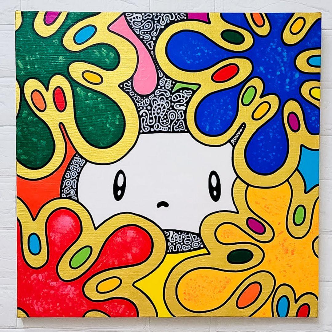 ☆鈴木哲也☆S8(455×455mm)アクリル原画1点物☆送料無料#0095