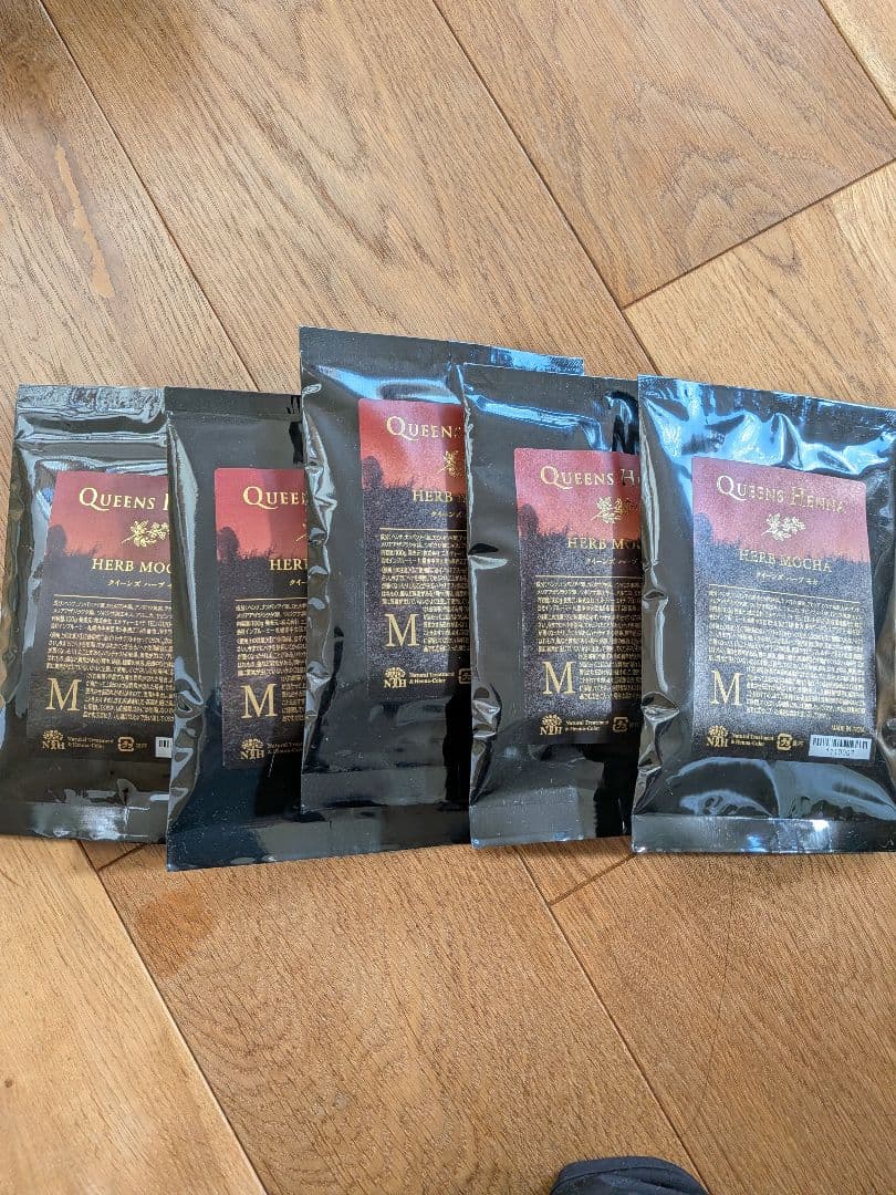 クイーンズヘナ ハーブモカ 5袋セット 白髪染め ゆうゆうメルカリ便