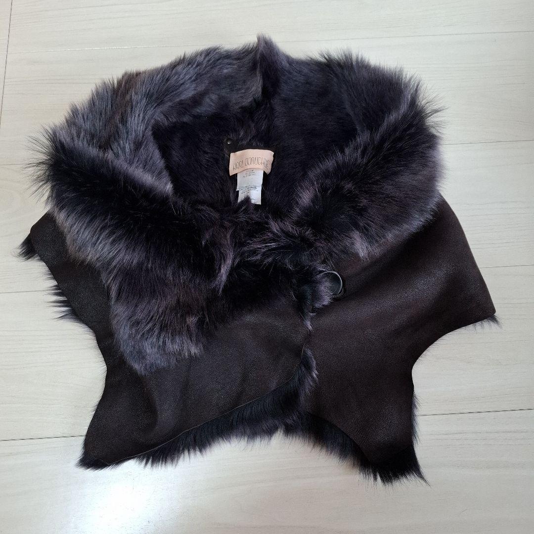 カールドノヒュー シュラッグ 羊革 ショール ファーストール ムートン