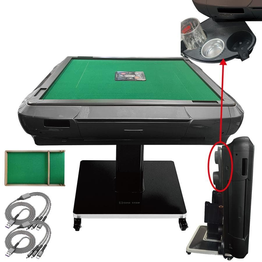 全自動麻雀卓 ガラス製脚 家庭用 折りたたみ 麻雀台 静音（ブラック：28mm）