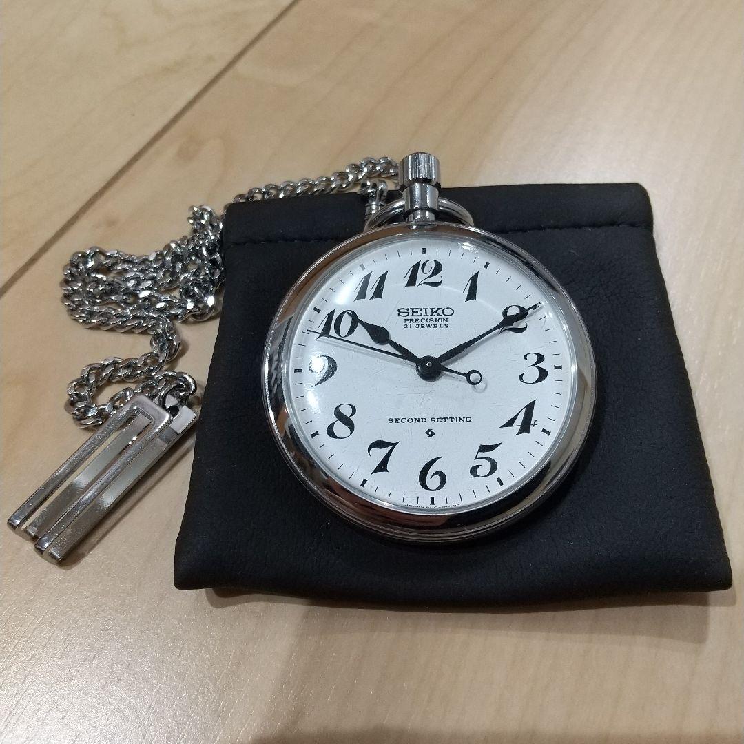鉄道部品 SEIKO 鉄道懐中時計 ネジ巻き式 完動品