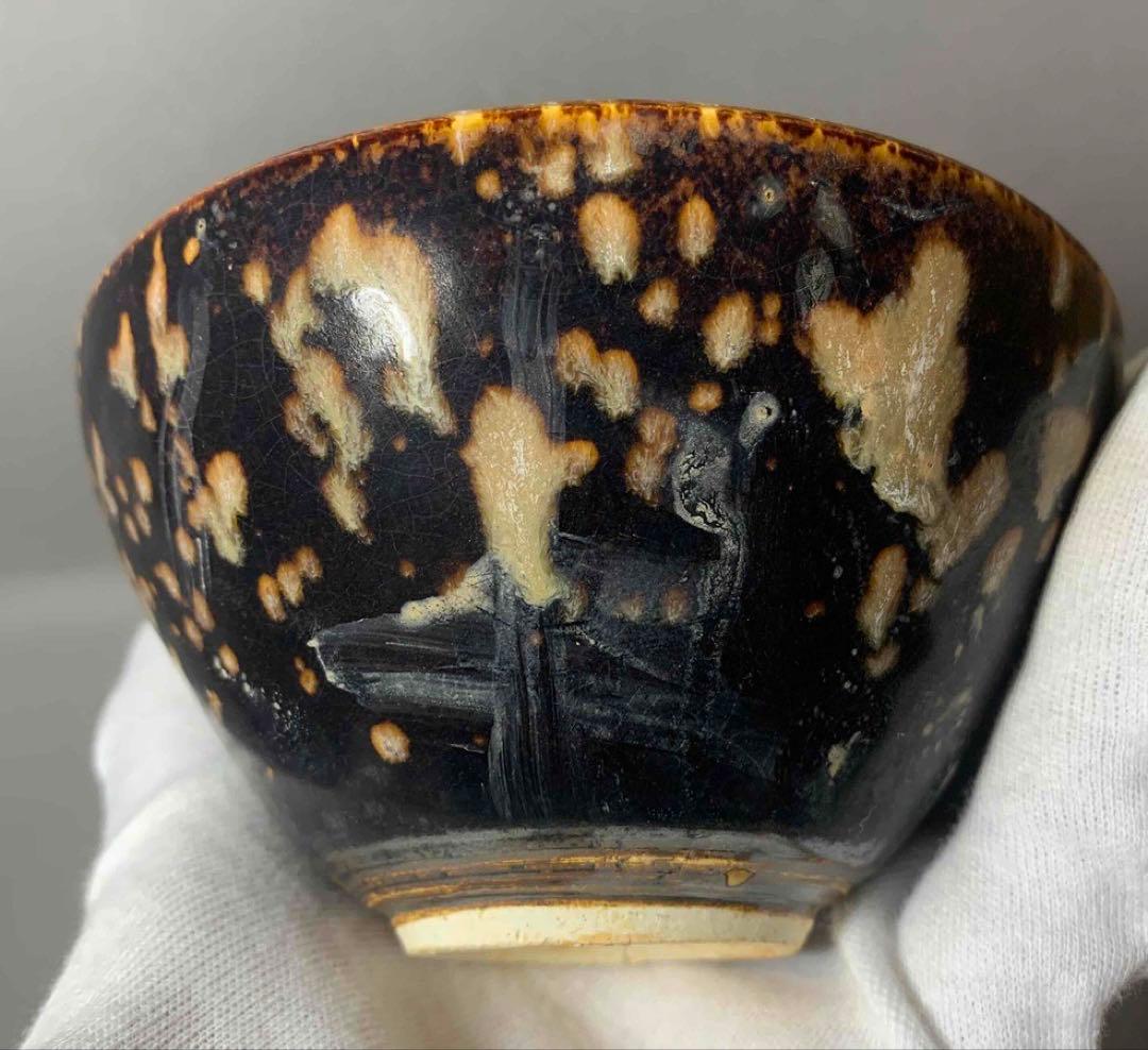 中国 花鳥紋茶碗 f2250216