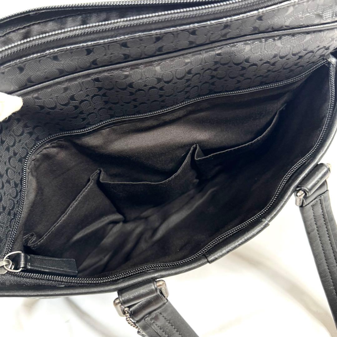 コーチ ビジネスバッグ 2WAY ハンド ショルダー A4収納可 レザー