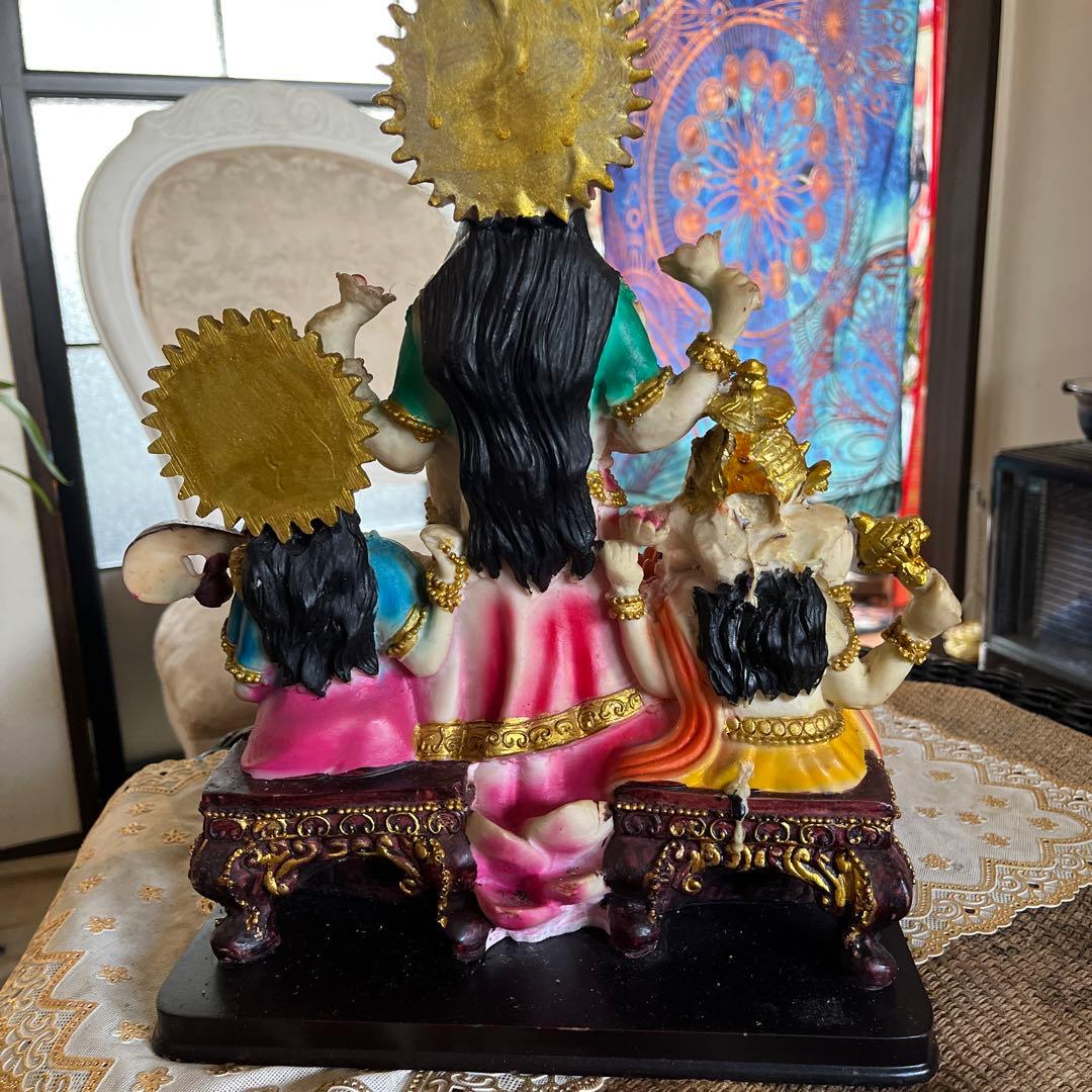 ラクシュミー女神様置物ガネーシャサラスワティ幸運豊穣美を司どります。