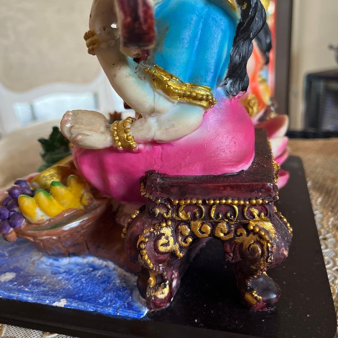 ラクシュミー女神様置物ガネーシャサラスワティ幸運豊穣美を司どります。