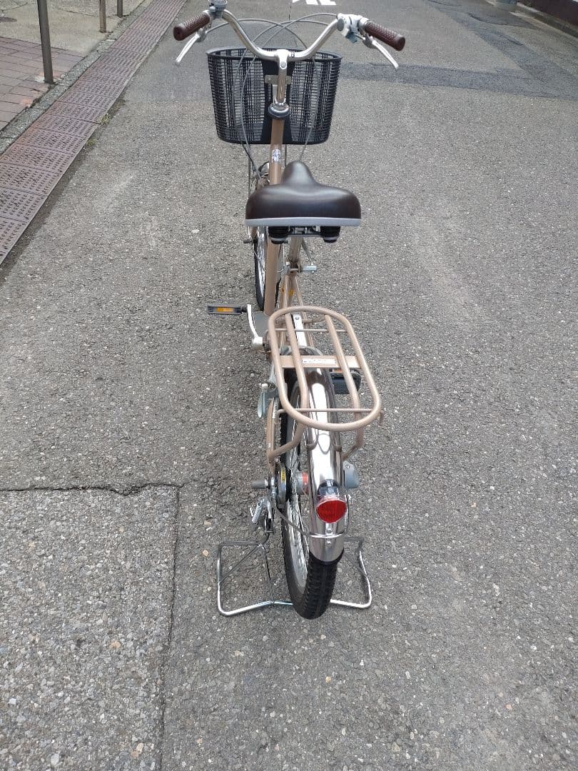 高齢者用自転車 サギサカ こげーる ベージュ 前面バスケット付き