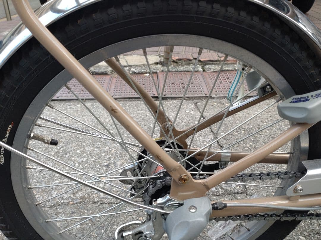 高齢者用自転車 サギサカ こげーる ベージュ 前面バスケット付き