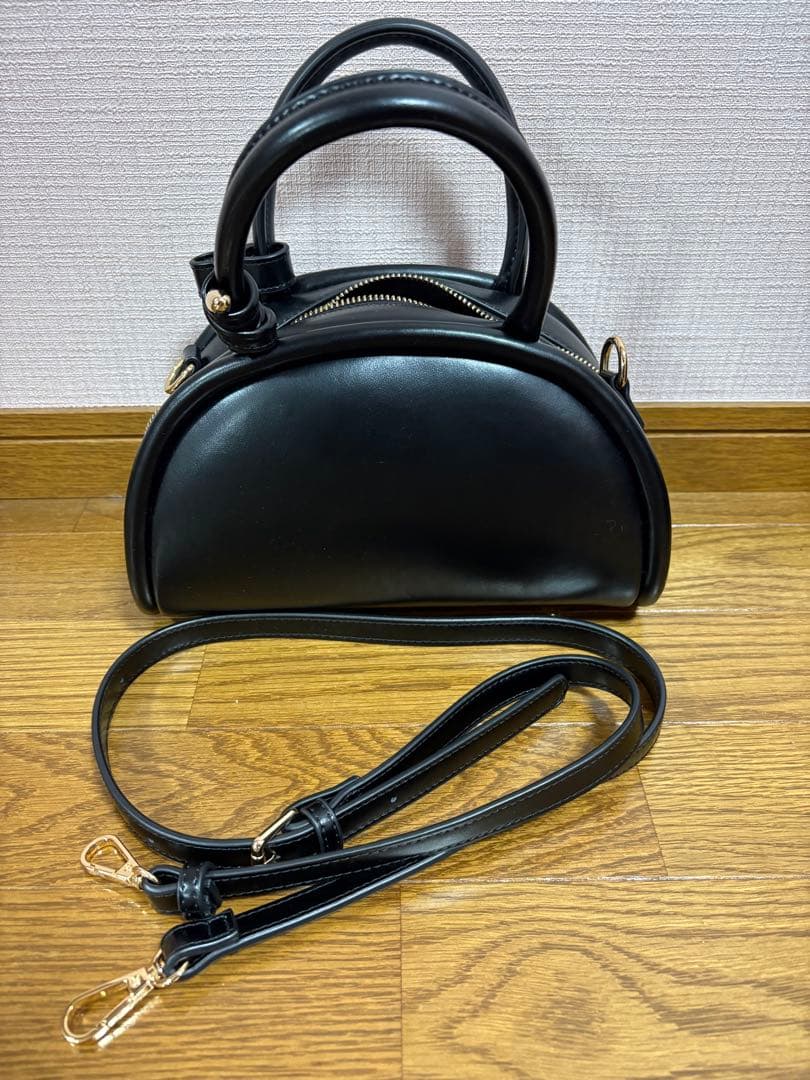 【アキロン×Donobanコラボ】2wayレザーラウンドボストンBAG