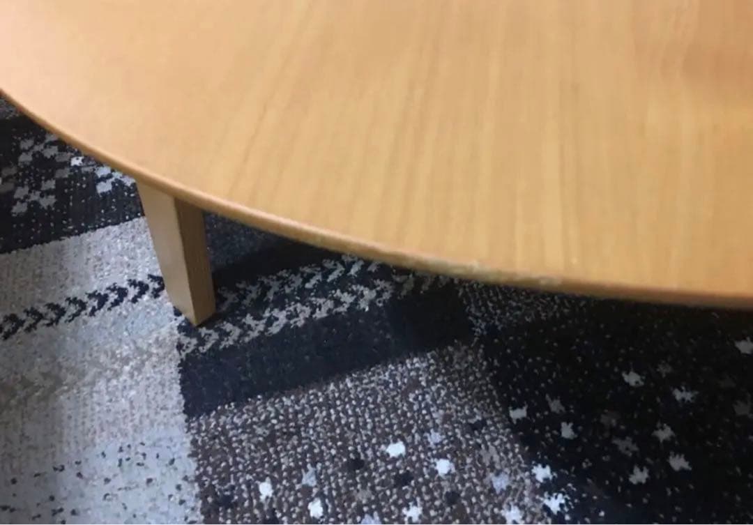 限定値下げ廃盤 無印良品 楕円こたつ フラットヒーター タモ材 無印