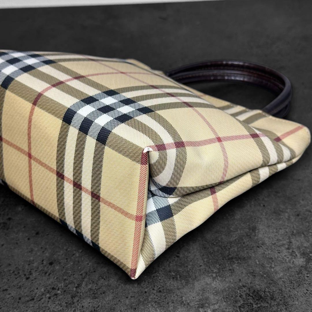 BURBERRY LONDON ノバチェック　ハンドバッグ ロゴプレート
