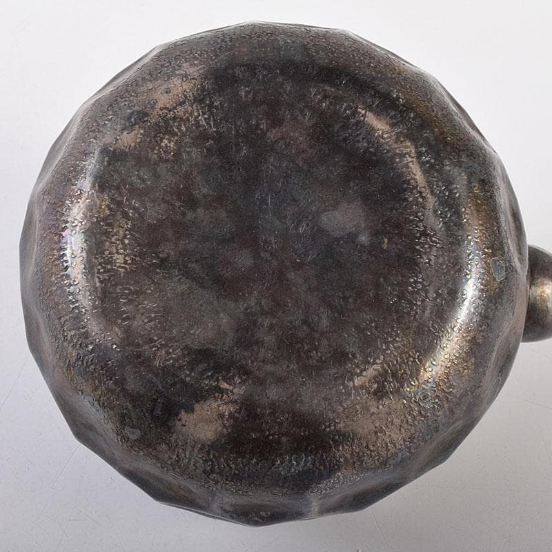 煎茶道具　いぶし銀　槌目　銀瓶　湯沸　急須　重さ約262g　C　8043