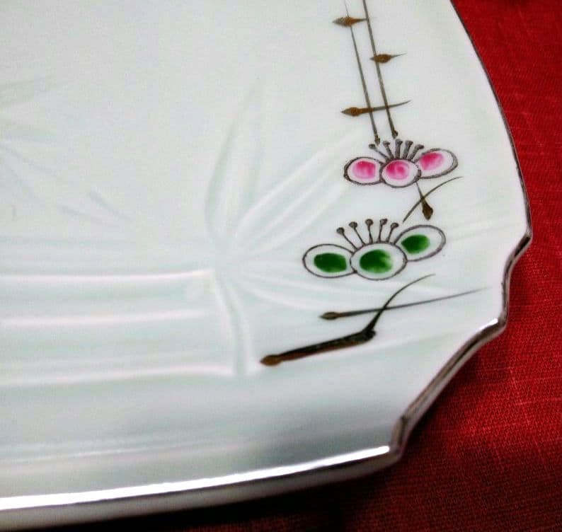 ♥希少なレア品コレクション品♥貴重な６０年前ヴィンテージ♥九谷焼【美山窯】4中皿