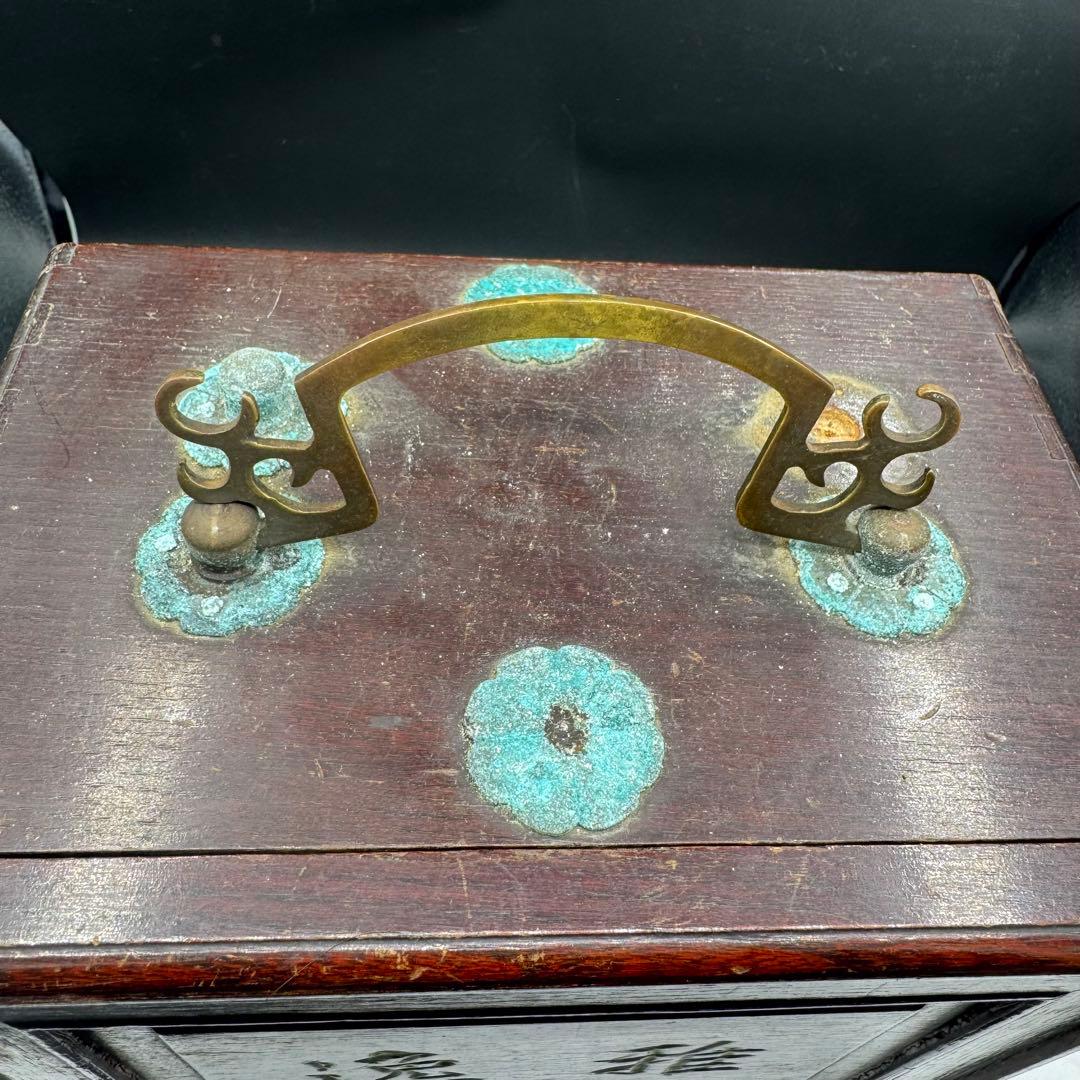 麻雀牌 レトロアンティーク 木製麻雀ボックス 当時もの