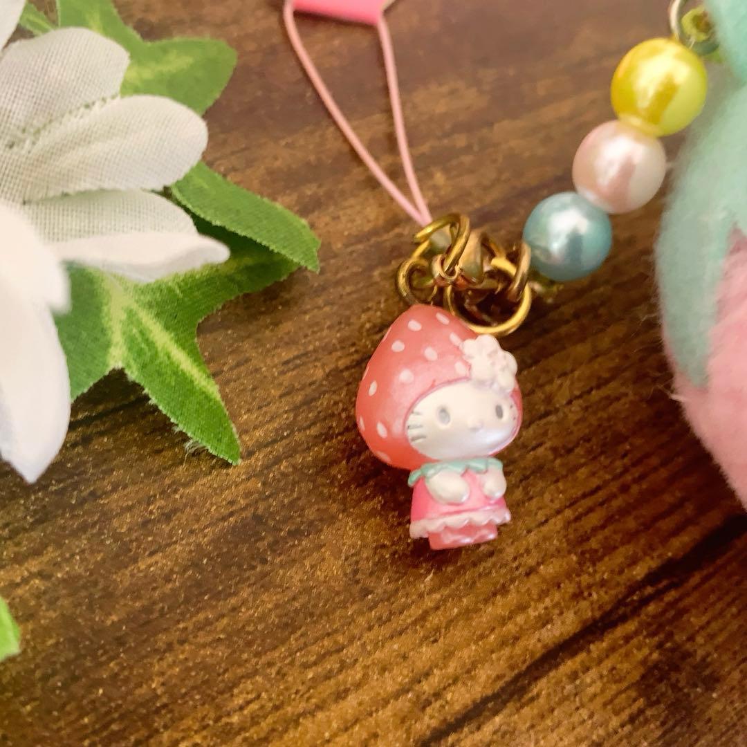 ☆激レア☆ ハローキティ　pink いちごBIGマスコット ストラップ　希少