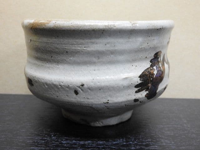 美濃唐津茶碗 加藤芳右衛門 尋牛斎箱書 共箱 MA138