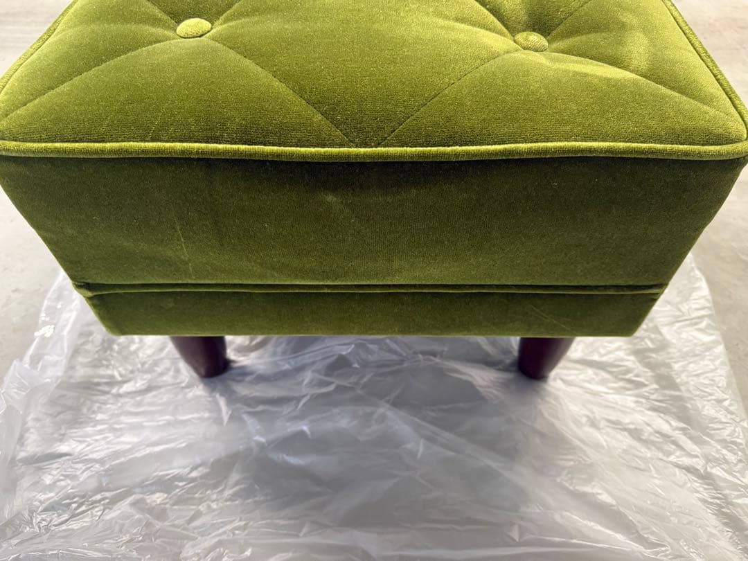 カリモク 60 オットマン karimoku モケットグリーン X36206