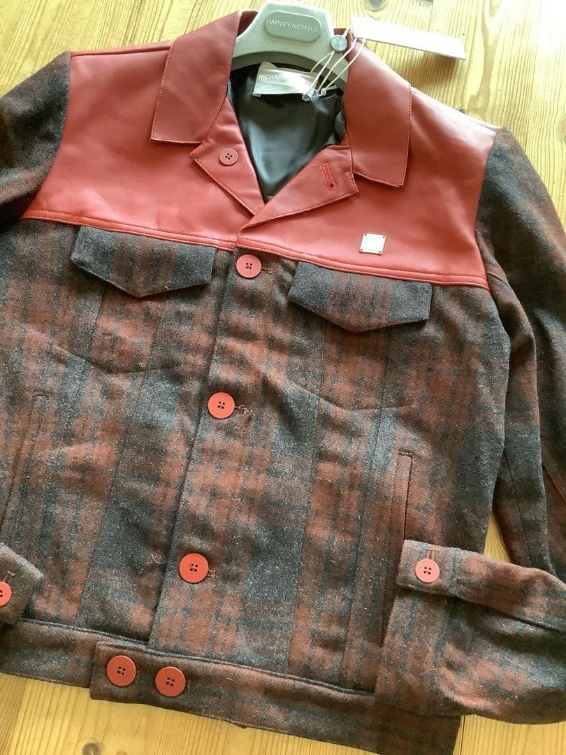 【RICHARD NICOLL】シープスキン×ウール　ジャケット　UK36/M