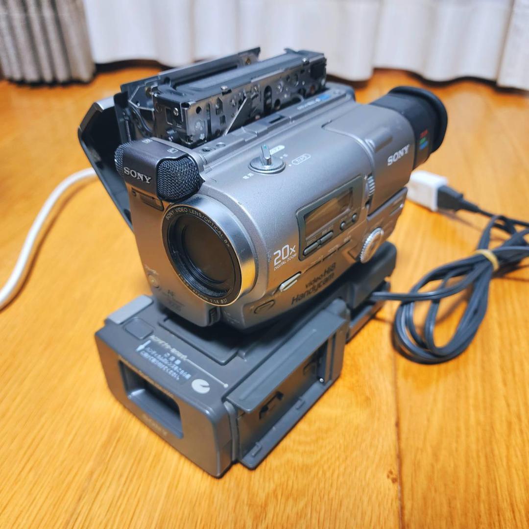 【動作確認済】SONY Hi8 8ミリ 高画質 ビデオカメラ ステーションセット