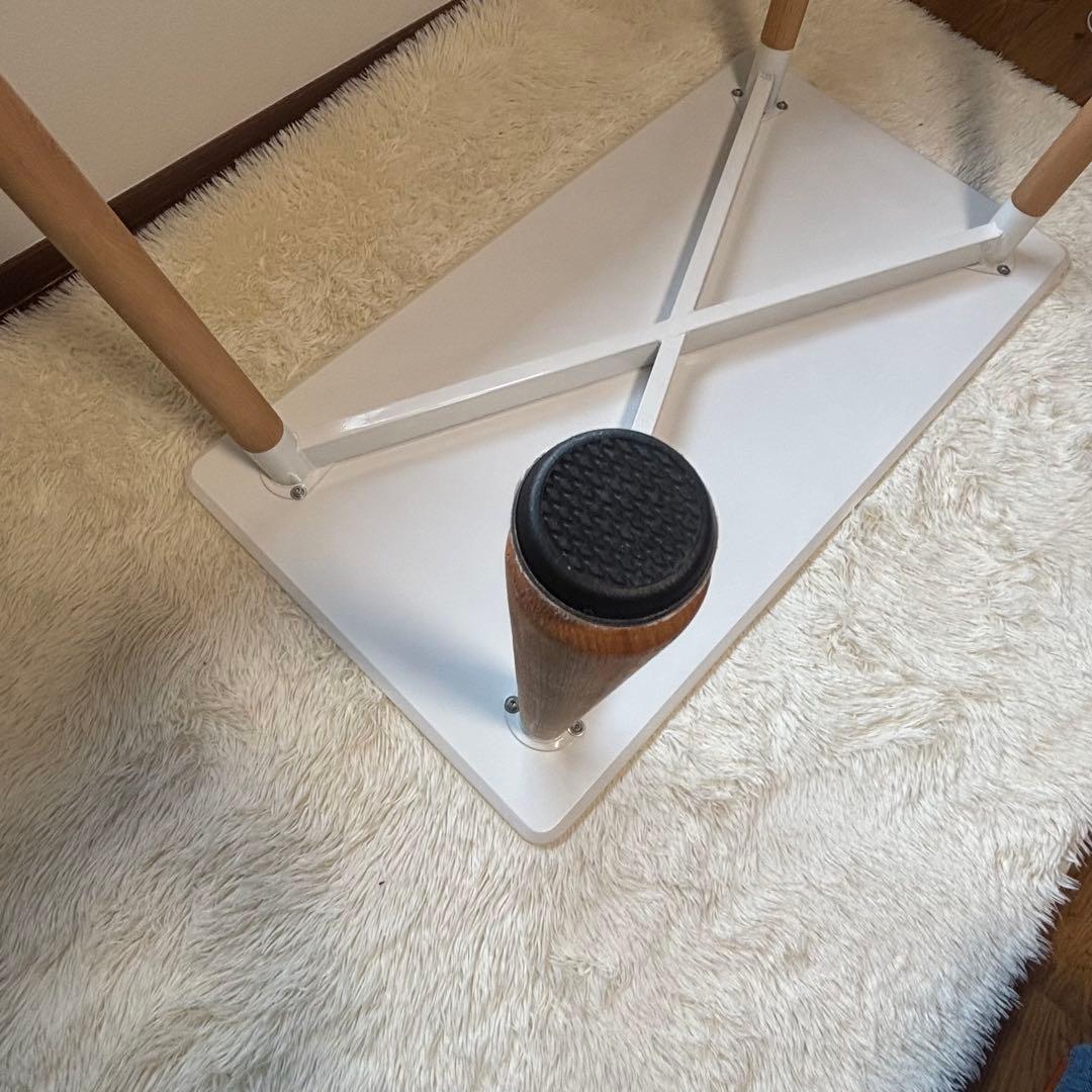 【良品】ダイニングテーブル　2人掛けW110 ホワイト