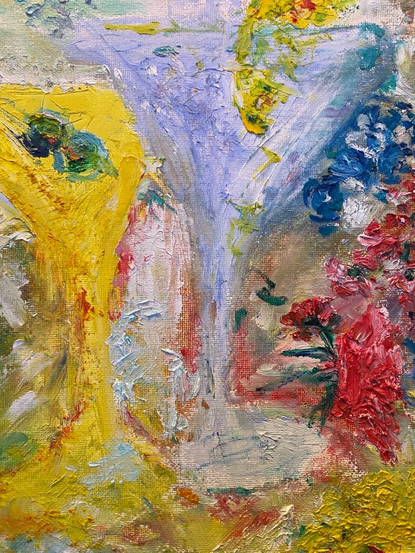 油彩画【garden party】 4号