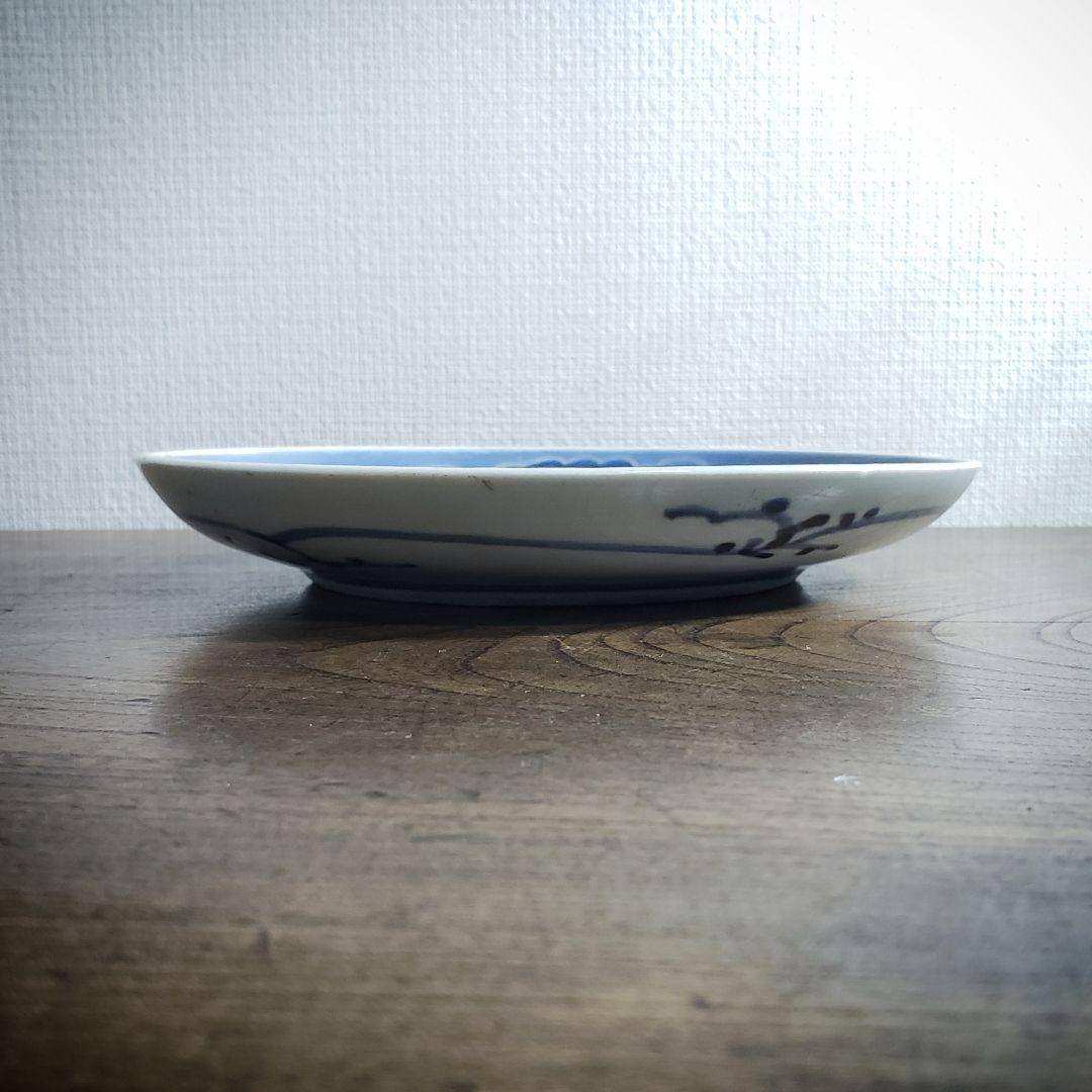 皿　古伊万里　染付　松竹梅　宝尽し　巻物　江戸　唐草