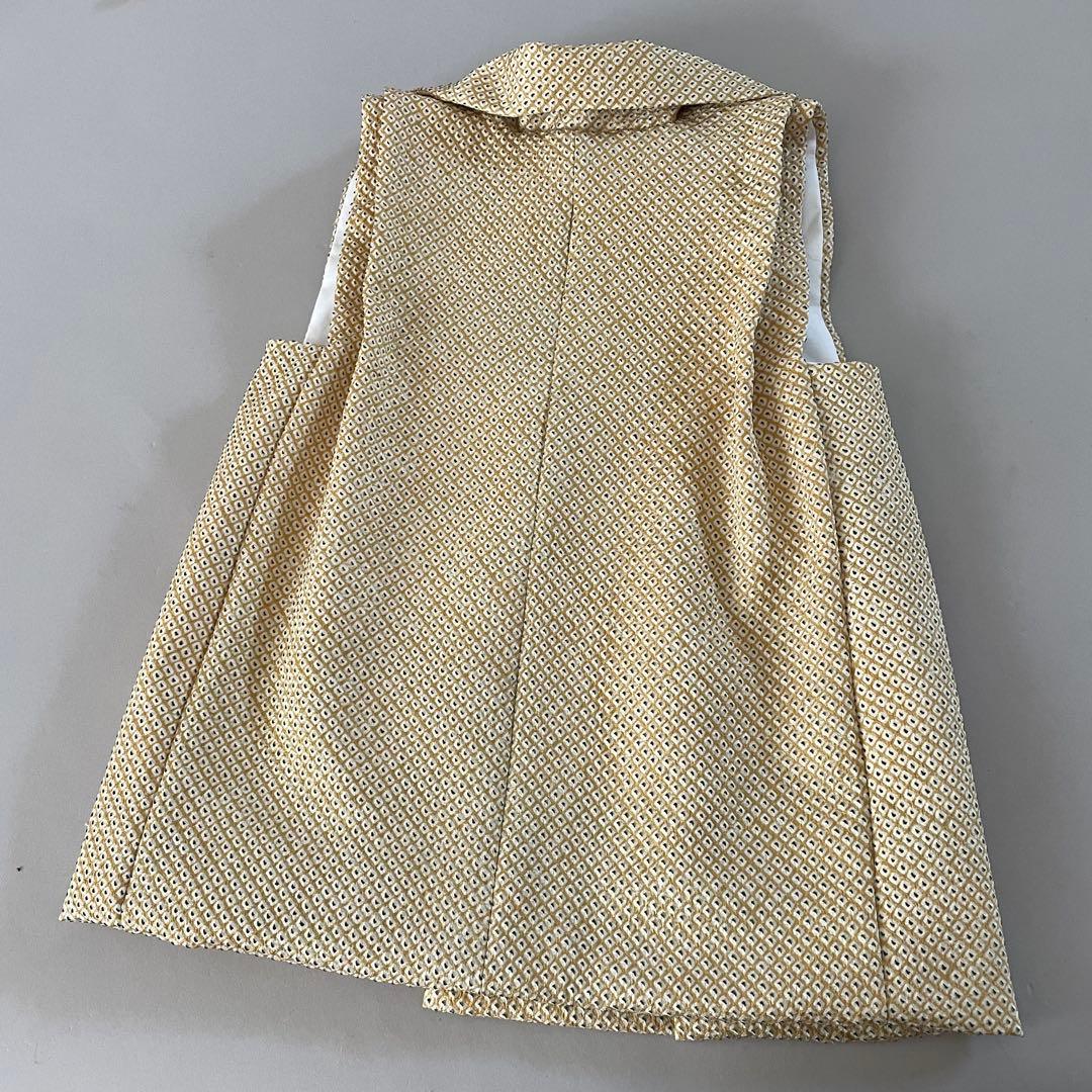 七五三　3歳　正絹　お着物セット　正絹総絞りの被布コーデ