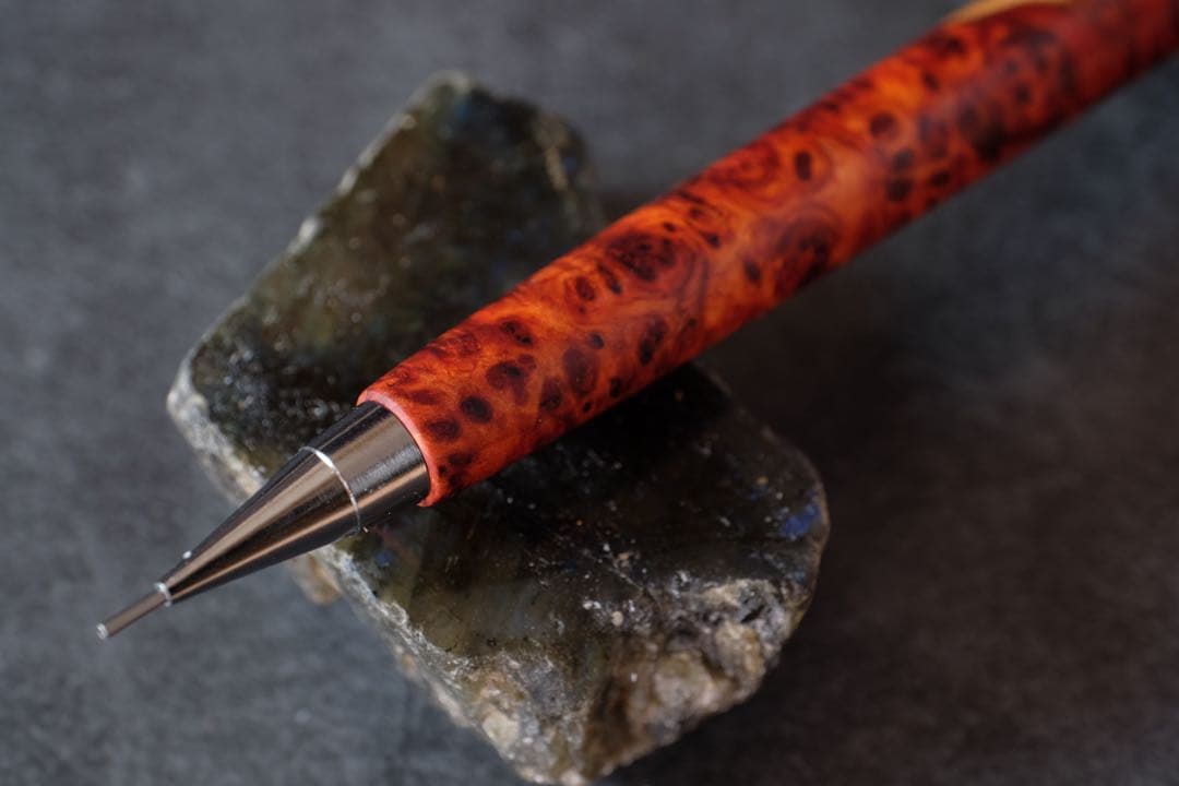 PG5木軸カスタム0170 高村杢工房製図用シャープペンシル 花梨瘤