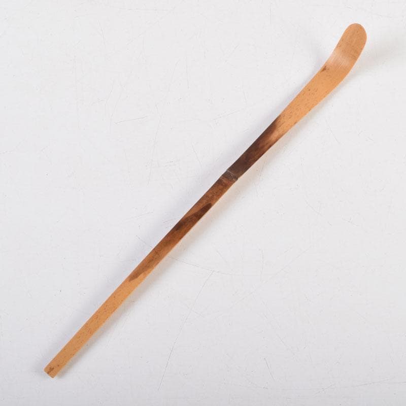 茶道具 海野宗泰作 茶杓 銘千代乃寿 紫野 松長剛山書付 共筒