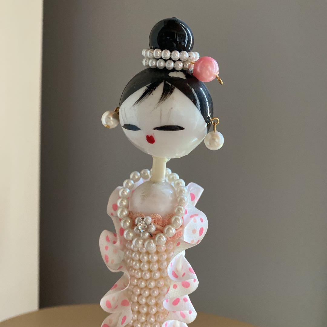 こけし 昭和 レトロ ヴィンテージ ビンテージ 伊勢志摩 パール 真珠 人形