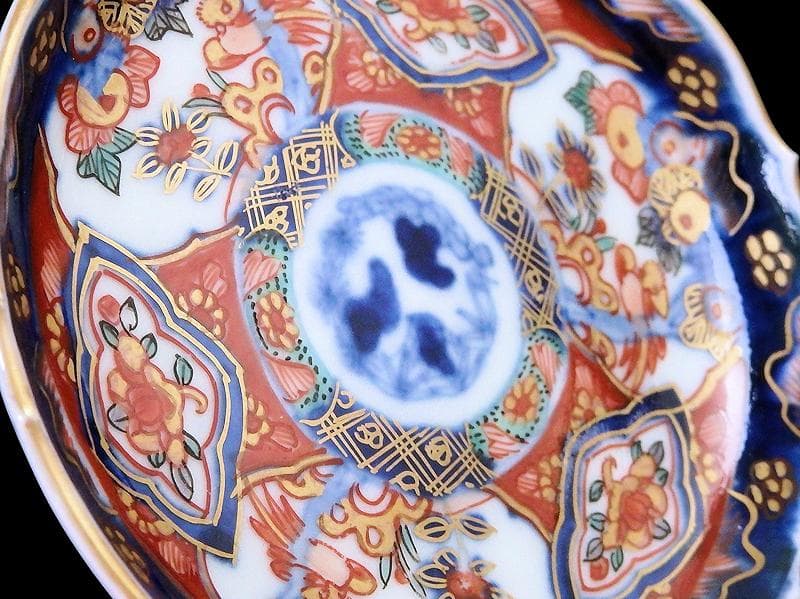 古伊万里 金襴手 橘に花鳥紋の図 豆皿 手塩皿 F222AS-fbtd - メルカリ