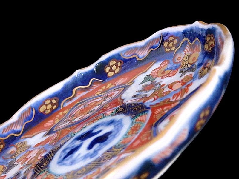 古伊万里 金襴手 橘に花鳥紋の図 豆皿 手塩皿 F222AS-fbtd - メルカリ