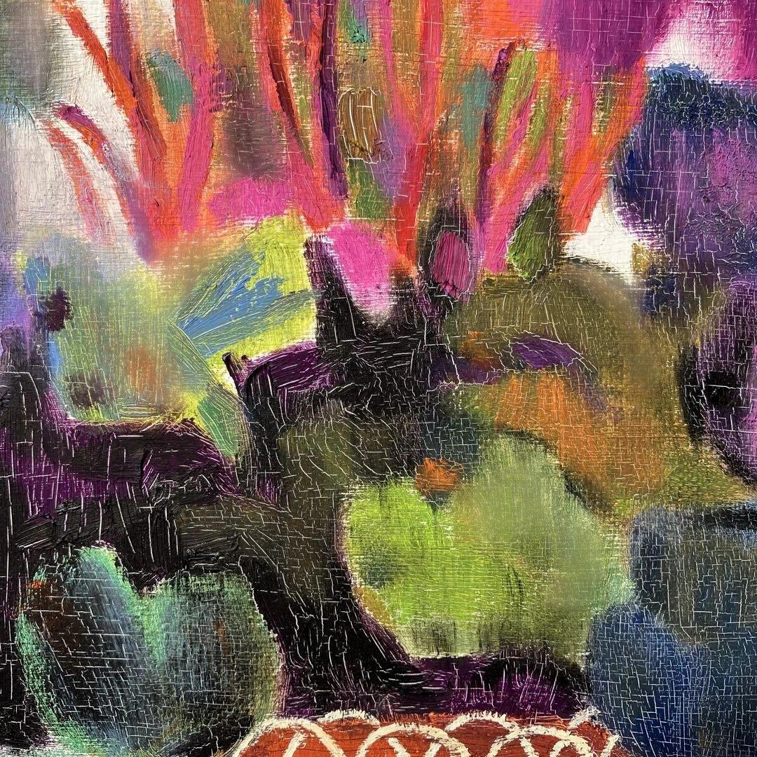 油彩 角田知可彦 「窓辺のしくらめん F6」