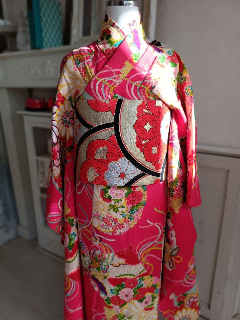 アンティーク丸帯のだらり帯☆作り帯☆子供